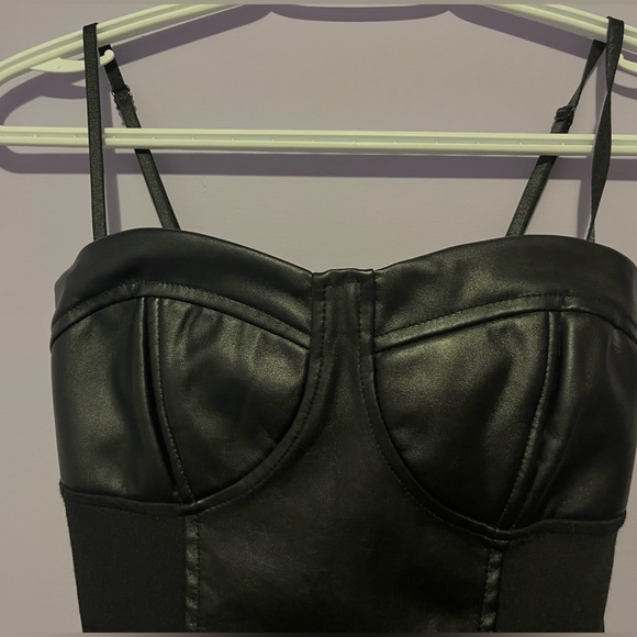 Leather mini dress - Picture 2 of 3